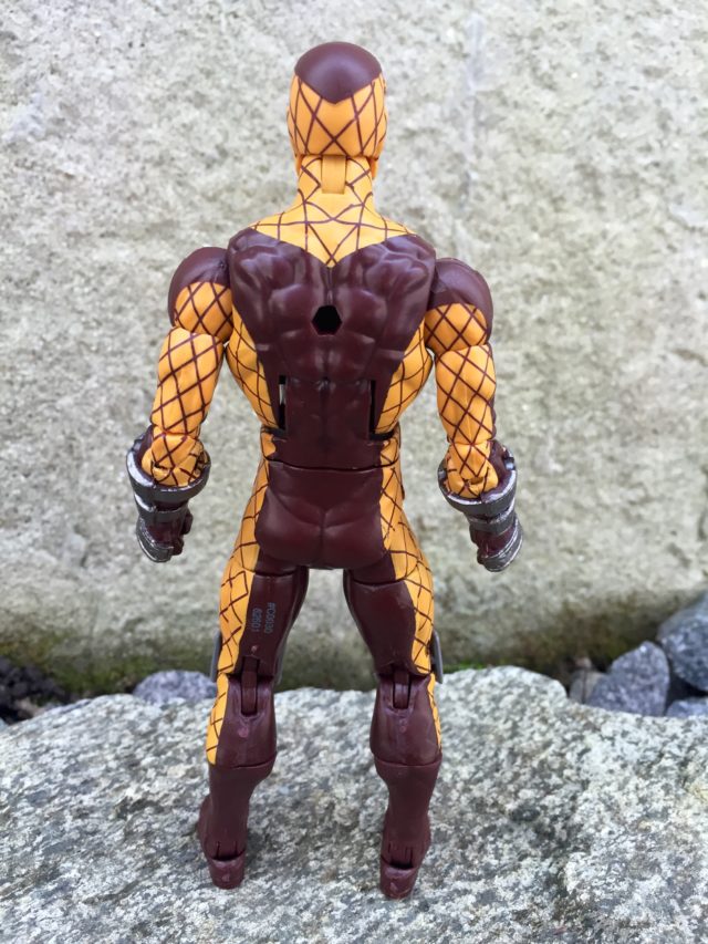 Back of Marvel Legends Shocker Action Figure