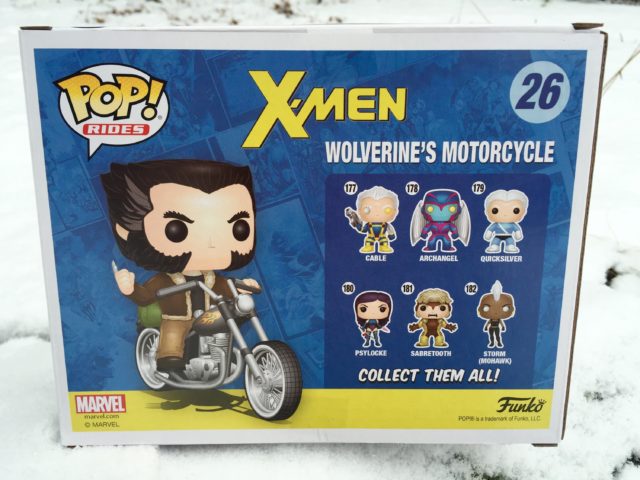 Box Back Marvel X-Men POP Wolverine's Motorcycle Rides