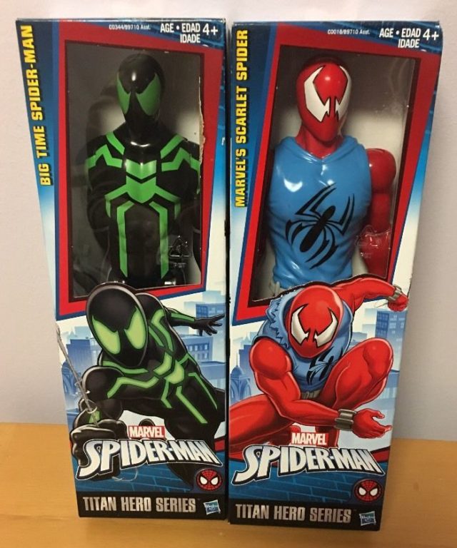 marvel-titan-hero-big-time-spider-man-scarlet-spider-figures