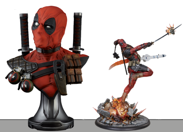 sideshow-collectibles-deadpool-premium-format-statue-comparison-with-life-size-bust