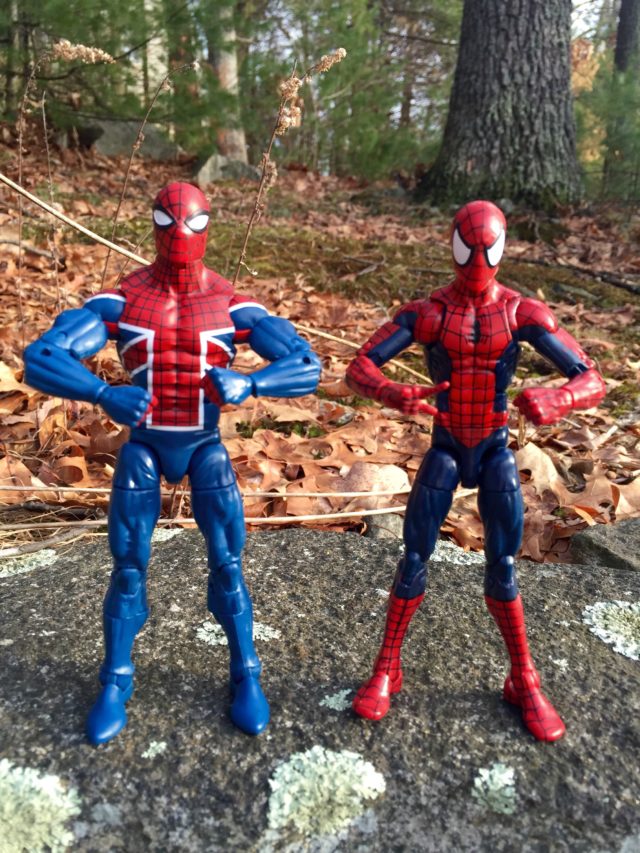 Spider-UK Marvel Legends Comparison with SDCC Raft Spider-Man