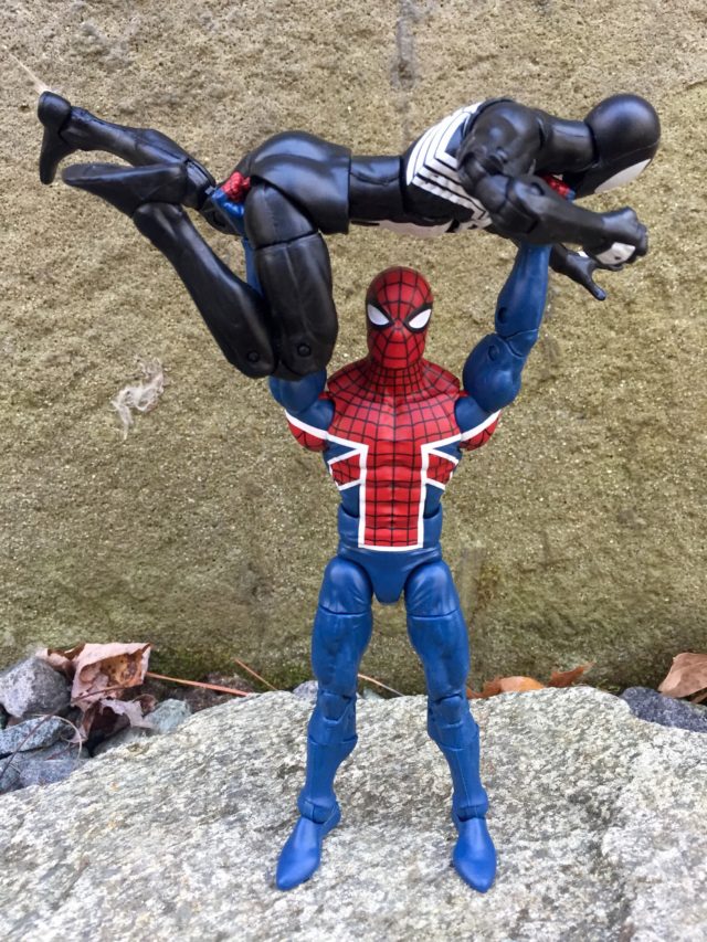 Marvel Legends Spider-Man Spider-UK Benchpresses Symbiote Spider-Man