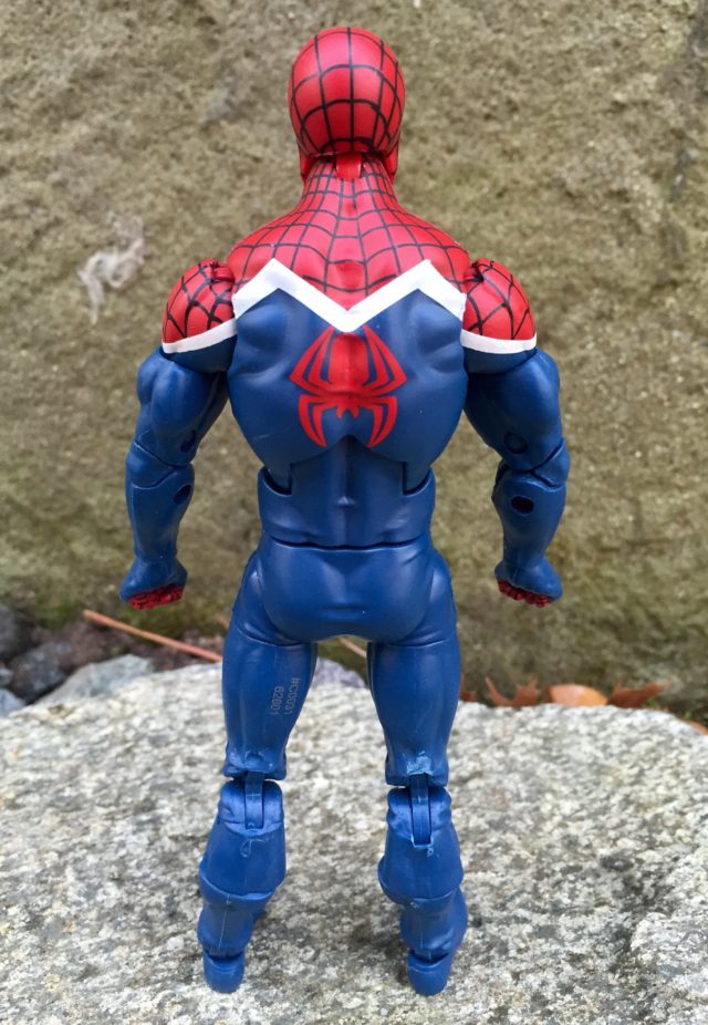 Back of Marvel Legends Spider-Man UK Figure