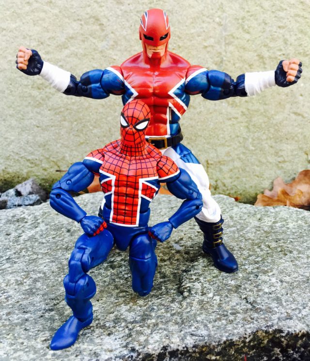 Marvel legends Spider-UK Figure with Captain Britain 6"