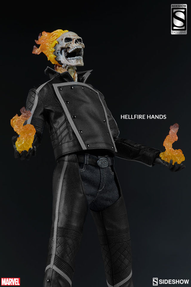 Hellfire Hands Ghost Rider Sixth Scale Figure Sideshow Collectibles