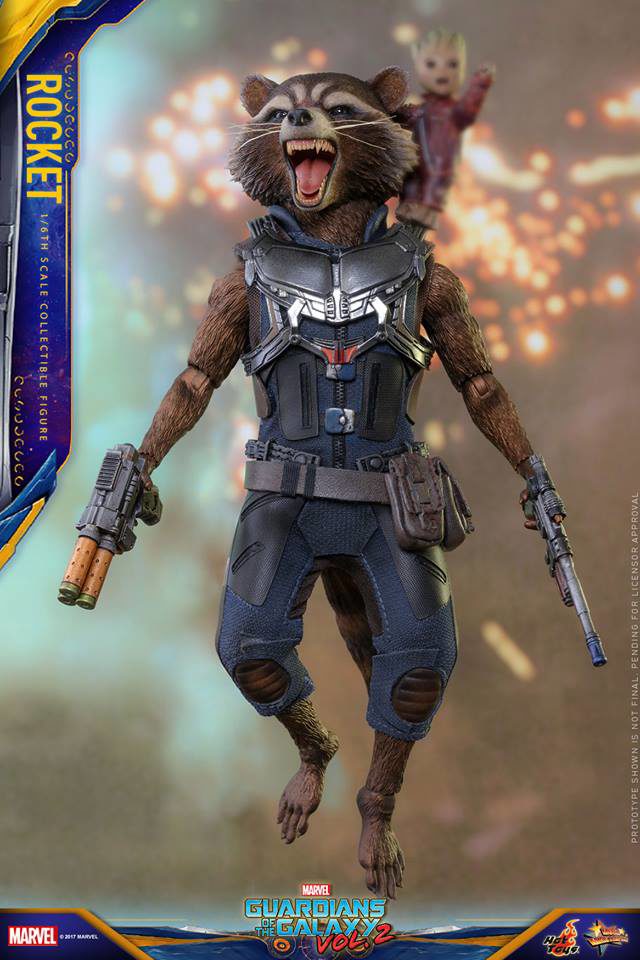 Hot Toys GOTG Vol. 2 Rocket Raccon and Baby Groot Flying Jet Pack