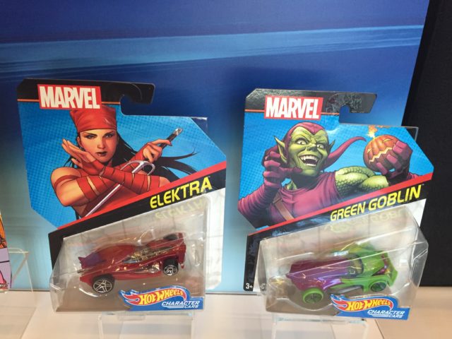 Toy Fair 2017 Hot Wheels Elektra and Green Goblin Cars