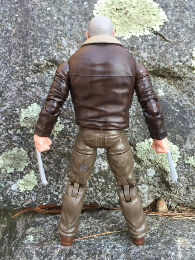 Back of X-Men Marvel Legends Old Man Logan Wolverine Action Figure