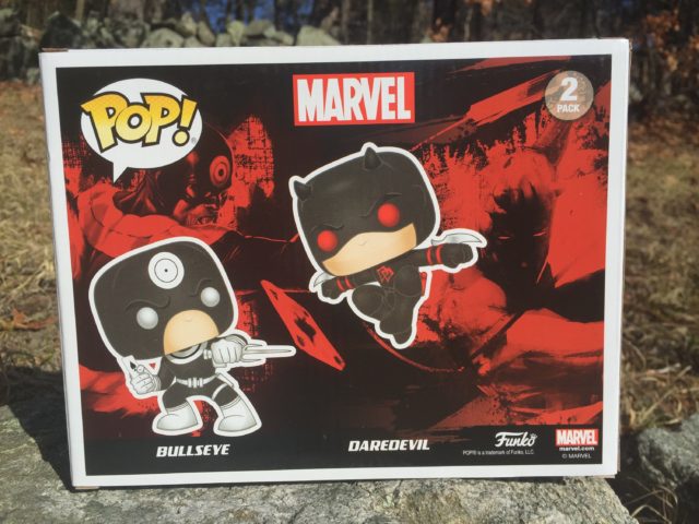 Box Back Bullseye vs. Daredevil Funko POP Vinyls