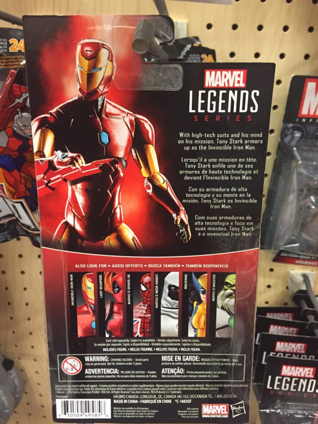 All-New All-Different Iron Man Marvel Legends 2017 4" Figure Packaging Back