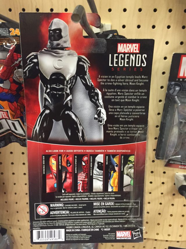 Moon Knight Hasbro Marvel Legends Universe Cardback 2017