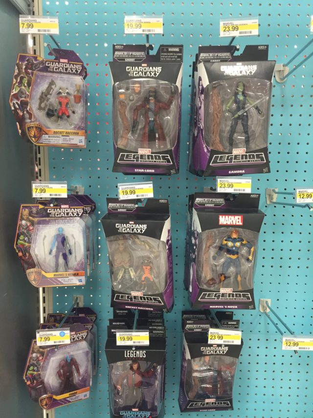 Target Marvel Legends Guardians of the Galaxy Figures Endcap