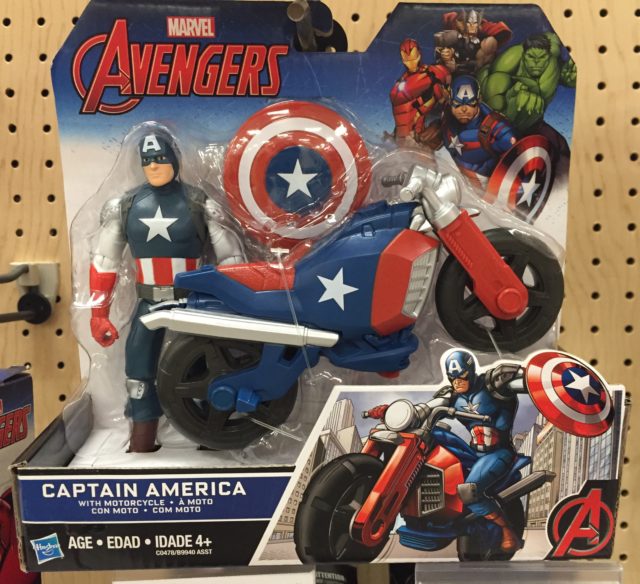 Avengers 6 Inch Captain America Figure with Motorcycle