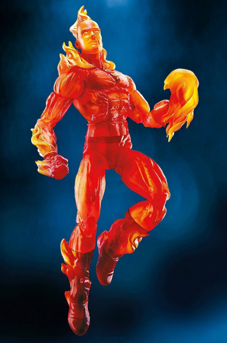 marvel select human torch action figure