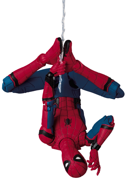 Medicom MAFEX Spider-Man Homecoming Figure Hanging Upside-Down