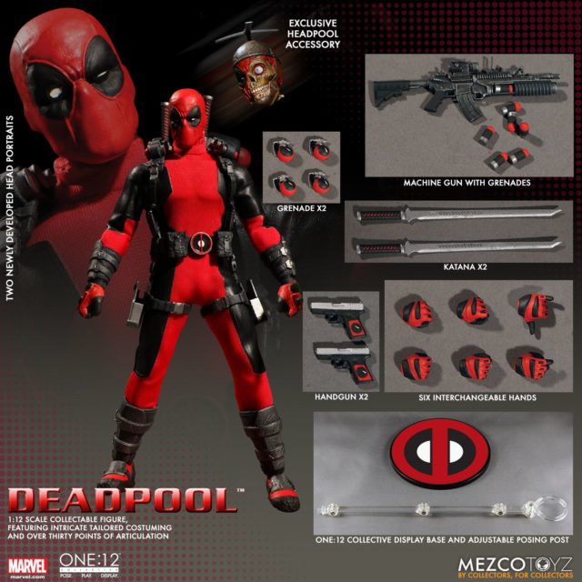 ONE 12 Collective Deadpool Exclusive Edition Figure and Accessories Headpool