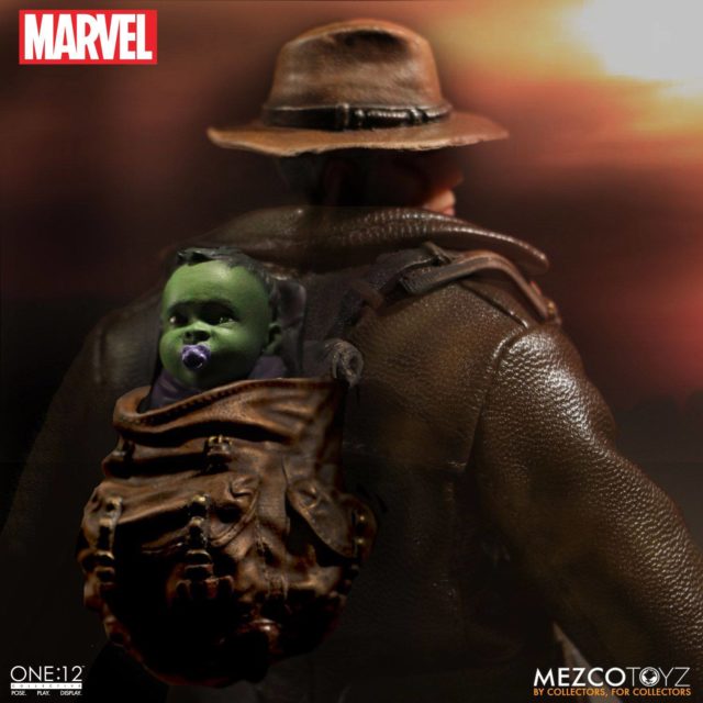 Baby Hulk in Mezco Old Man Logan ONE12 Collective Backpack