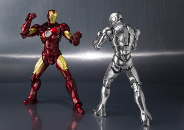 Back of Iron Man Mk II SH Figuarts Figure