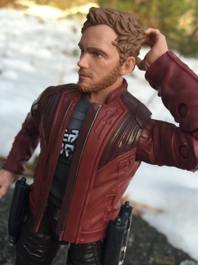 Side View of Marvel Legends Chris Pratt Head Star-Lord