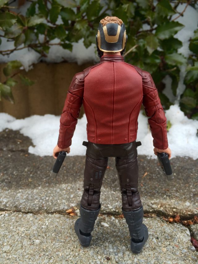 Back of Marvel Legends Guardians of the Galaxy 2 Star-Lord Figure