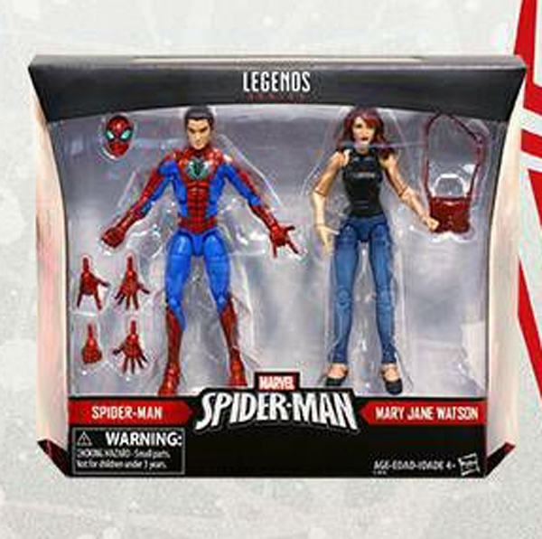 marvel legends spiderman and mj