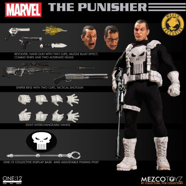 Mezco Classic Punisher Figure and Accessories