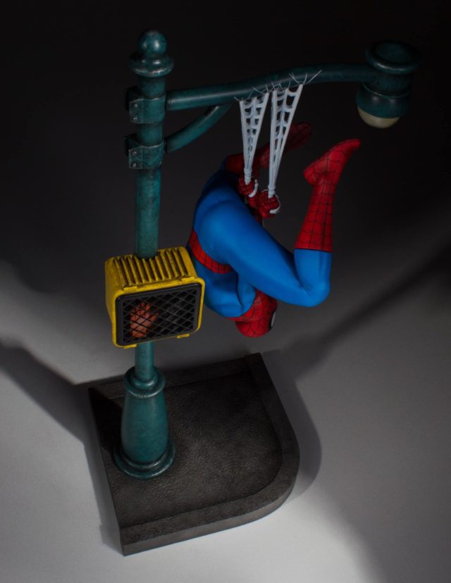 Overhead View of Gentle Giant Spider-Man Statue Collector's Gallery