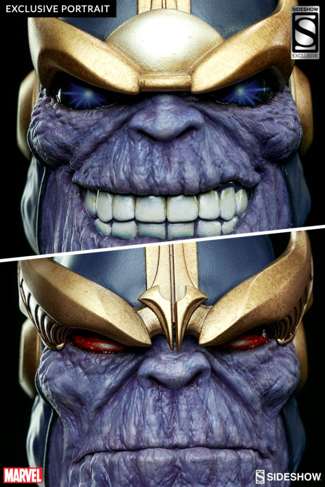 thanos head statue