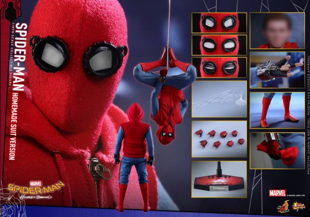 Spider-Man Homecoming Hot Toys Homemade Suit Version Figure and Accessories