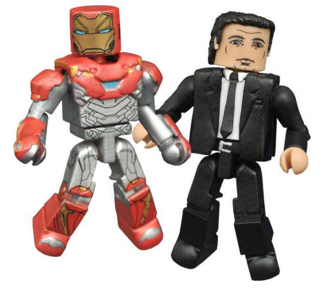 Spider-Man Homecoming Iron Man and Happy Hogan Minimates Figures