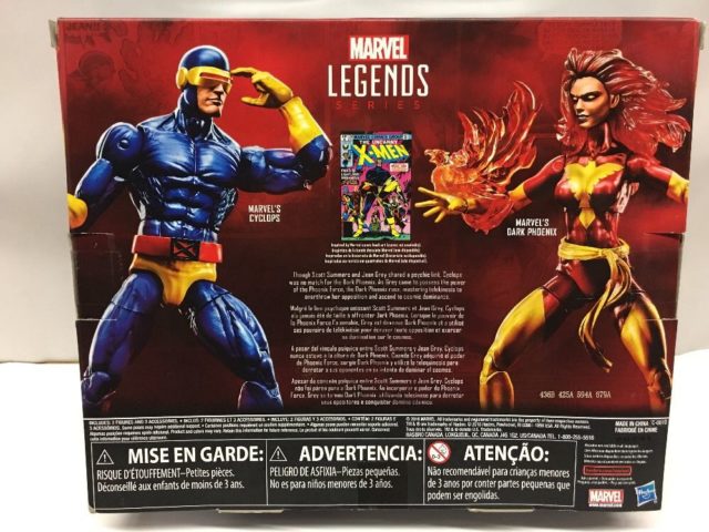 Box Back Marvel Legends Cyclops Dark Phoenix Set