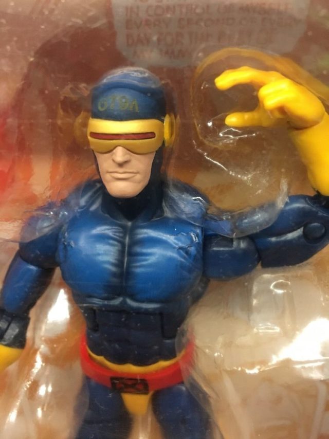 Close-Up of Marvel Legends Classic Cyclops Toys R Us Exclusive Figure