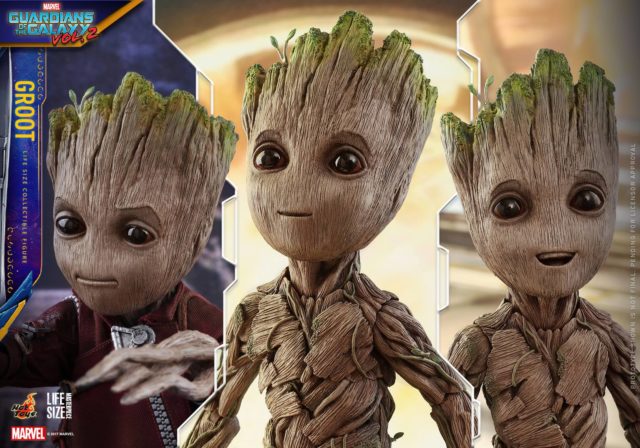 Hot Toys Life-Size Groot Figure Interchangeable Faces