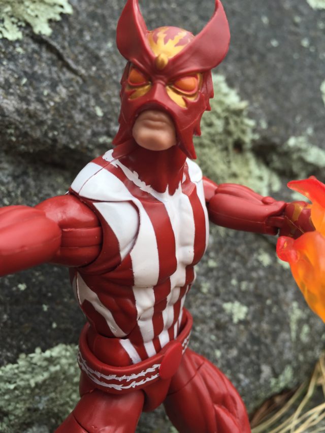 Close-Up of X-Men Legends Sunfire 6" Figure Head Sculpt