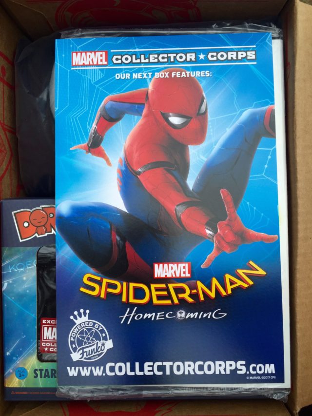 Marvel Collector Corps Spider-Man Homecoming Announcement Card Ad