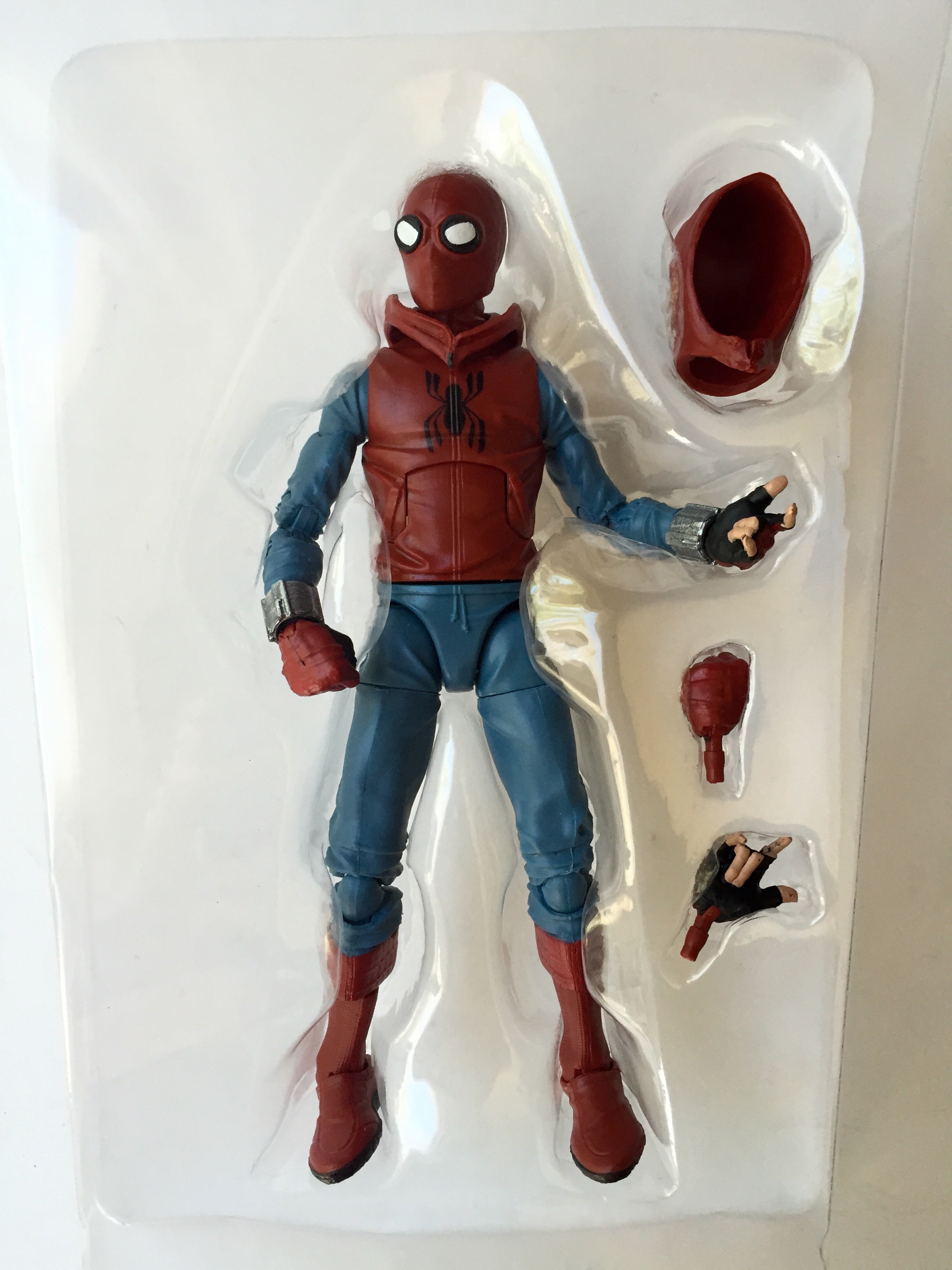 marvel legends spiderman homemade suit