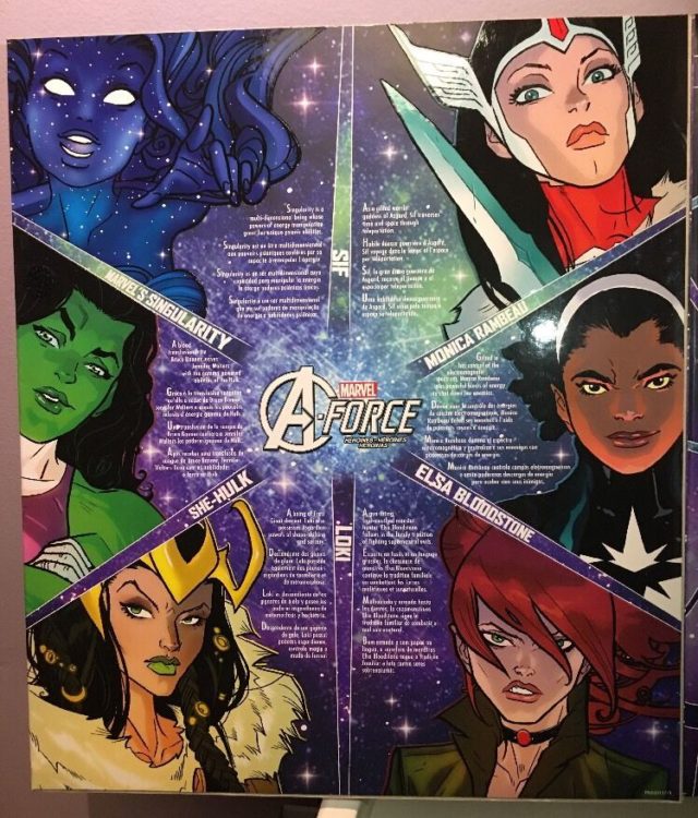 Inside Cover of Toys R Us A-Force Marvel Legends Exclusive Pack