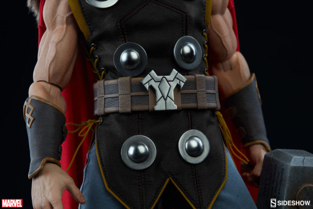 Details on Thor Sideshow Collectibles Figure Belt and Gauntlets