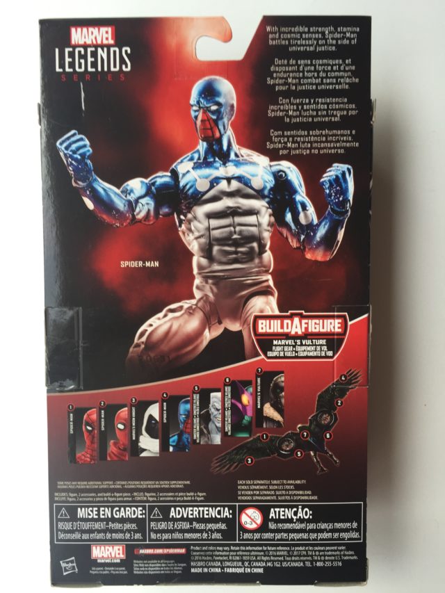 Back of Box Cosmic Spider-Man Marvel Legends Hasbro Figure