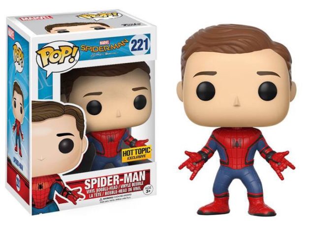 Hot Topic Exclusive Homecoming Spider-Man Unmasked POP Vinyl Figure