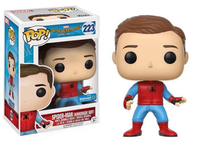 Walmart Exclusive Unmasked Spider-Man Homemade Suit POP Vinyl