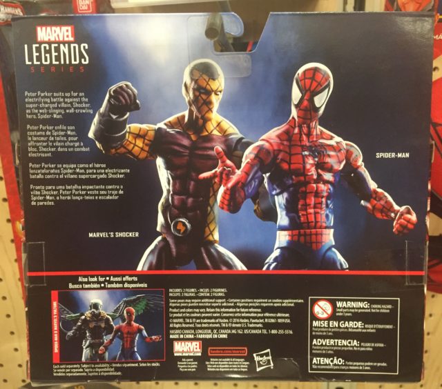 Back of Package Shocker Spider-Man Marvel Legends 2-Pack