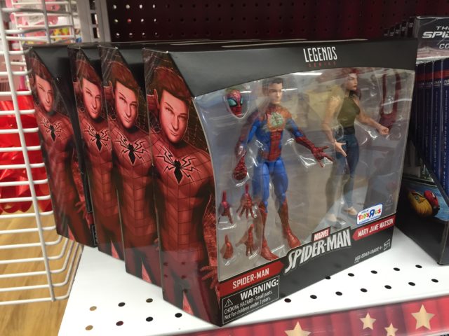 Marvel Legends 2017 Spider-Man Mary Jane Sets on Shelf