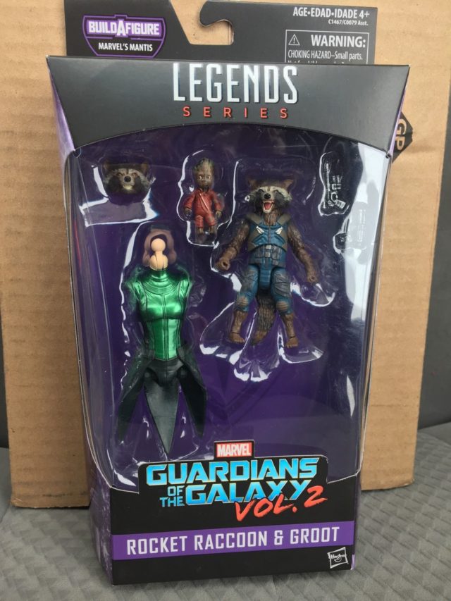 Marvel Legends Rocket Raccoon and Baby Groot Packaged