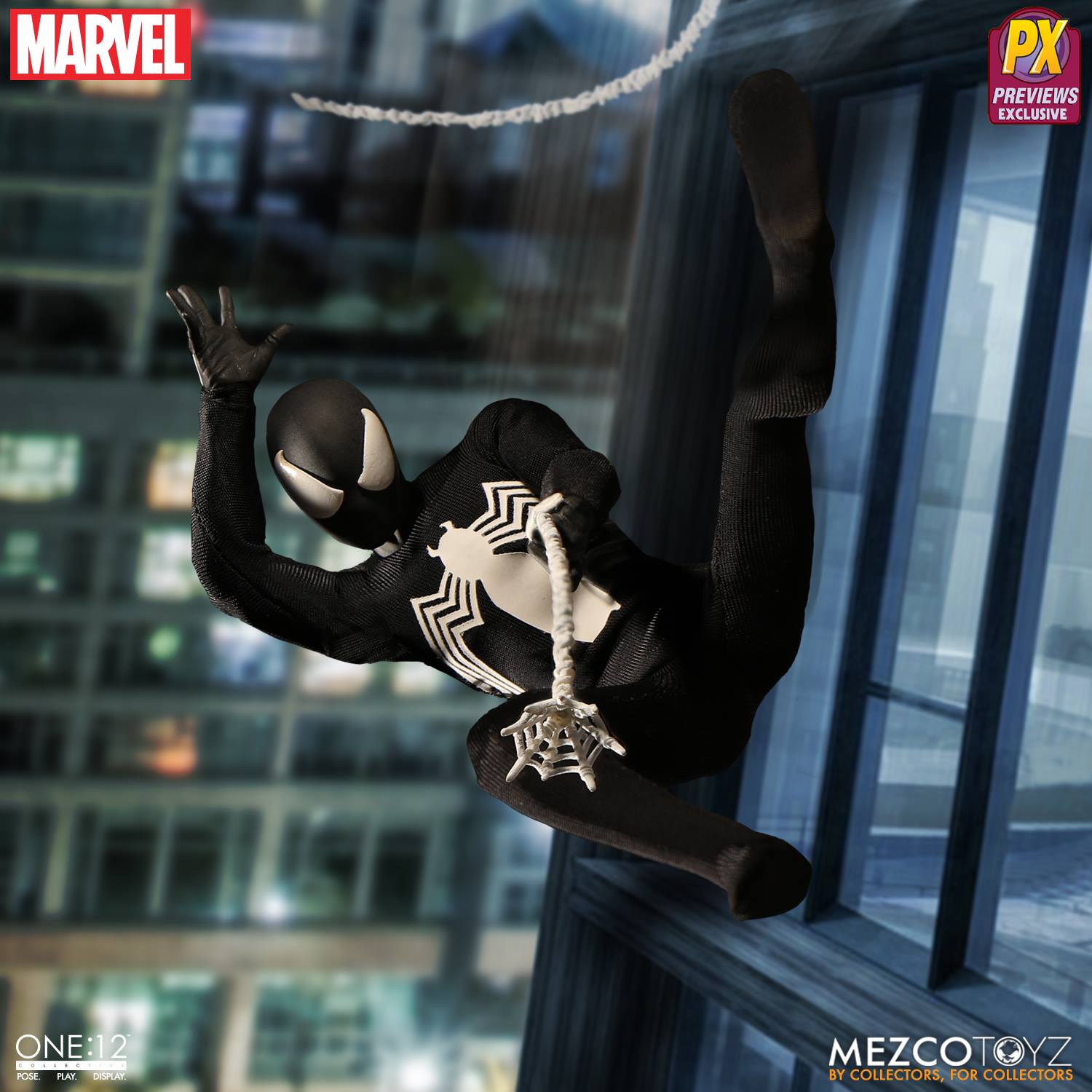 mezco black suit spiderman