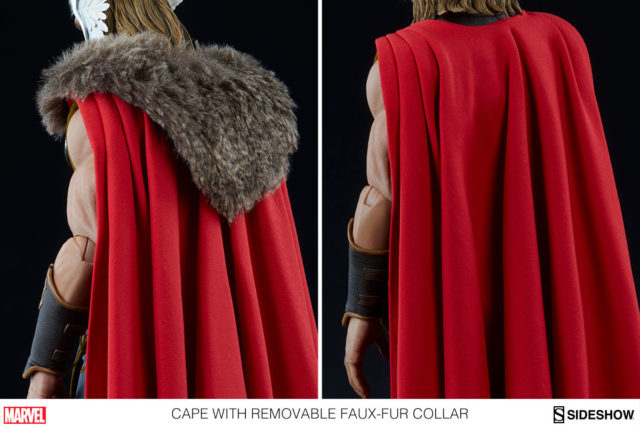 Sideshow Thor Figure Removable Faux Fur Collar