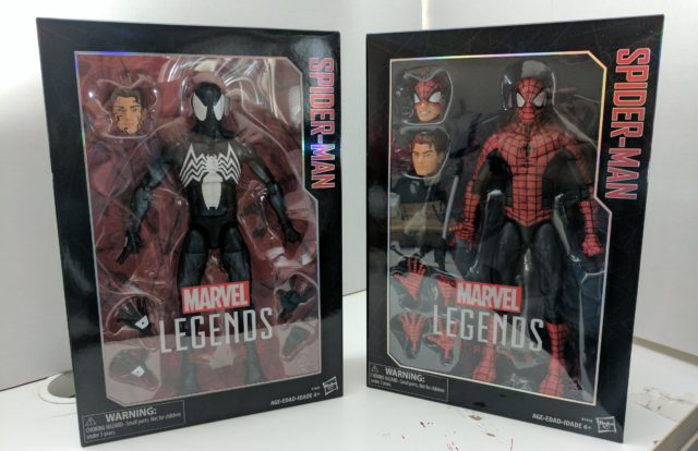 Comparison of Marvel Legends 12 Inch Spider-Man and Symbiote