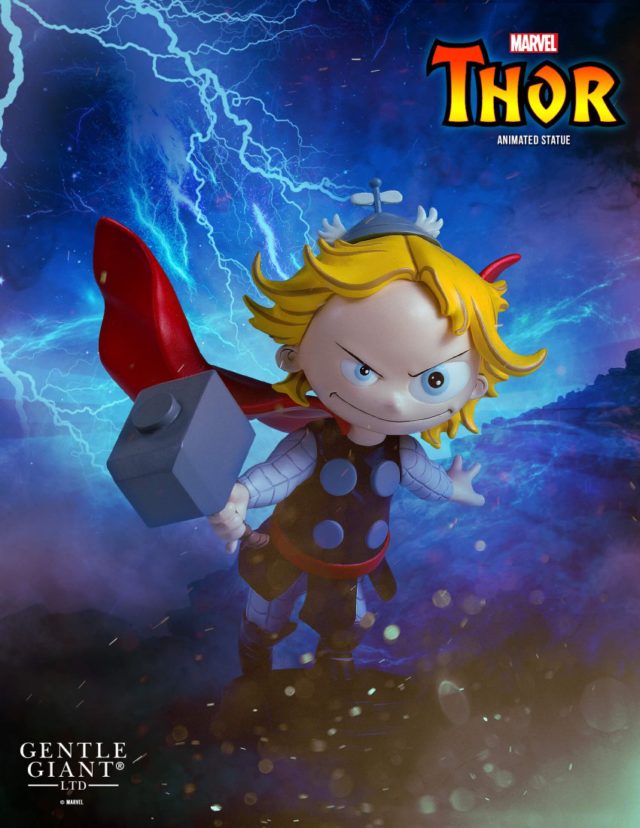 Gentle Giant Marvel Animated Thor Statue Poster