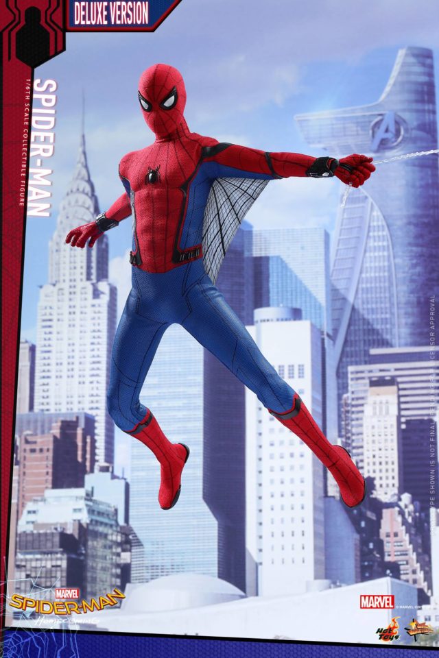 Hot Toys Homecoming Spider-Man Figure with Web Wings