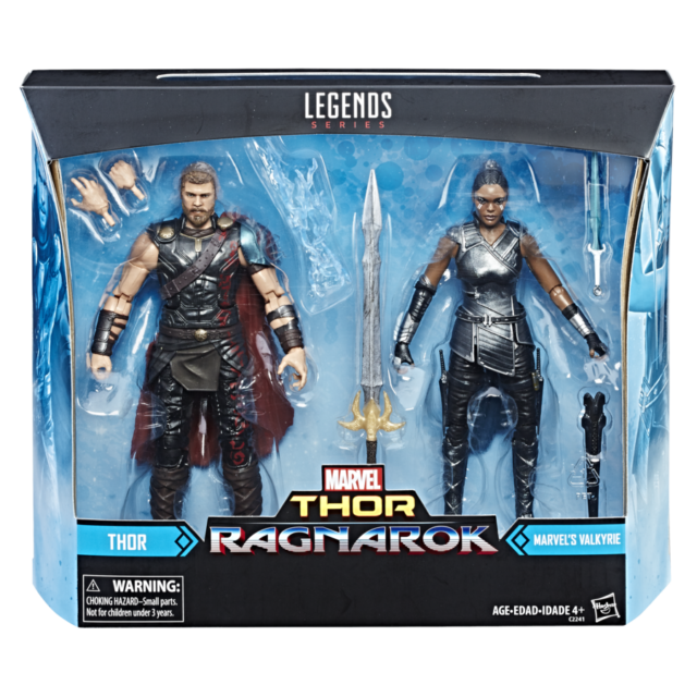 Marvel Legends Thor Ragnarok Valkyrie Two-Pack Packaged